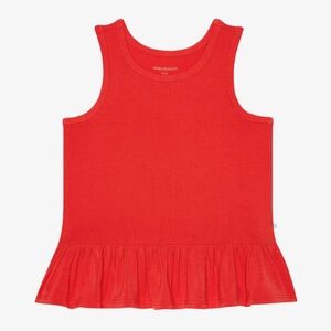 Posh Peanut Patriotic Red Racerback Ruffled Loose Fit Shirt